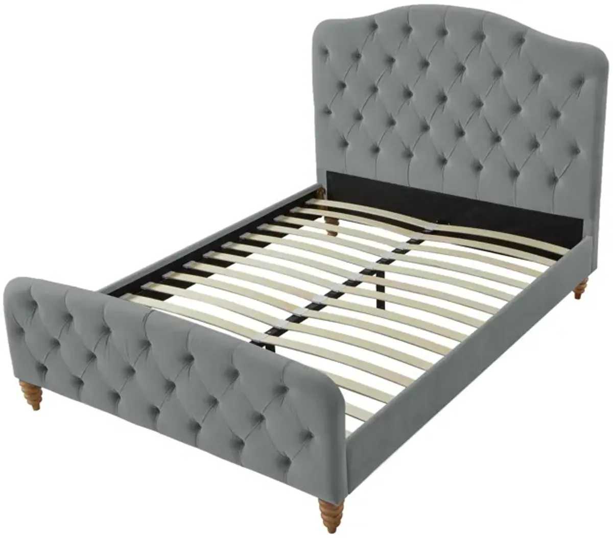 Rustic Manor Katerina Velvet Platform Bed