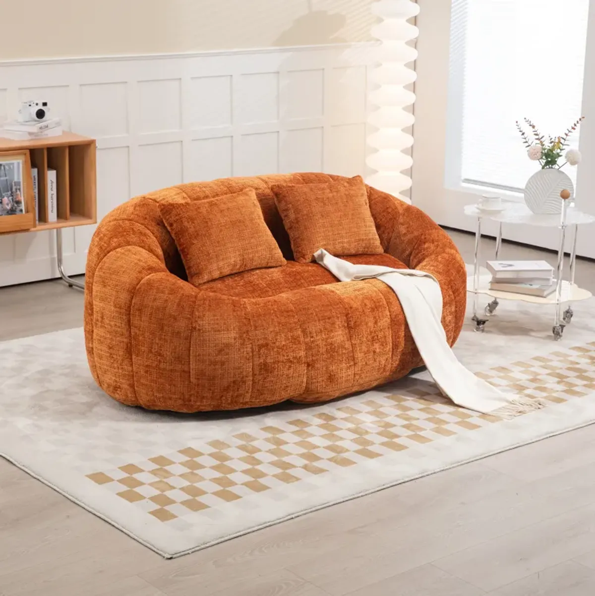 Mondawe Lazy Sofa High Back Bean Bag Chair Couch, Accent Floor Soft Lounge Chair