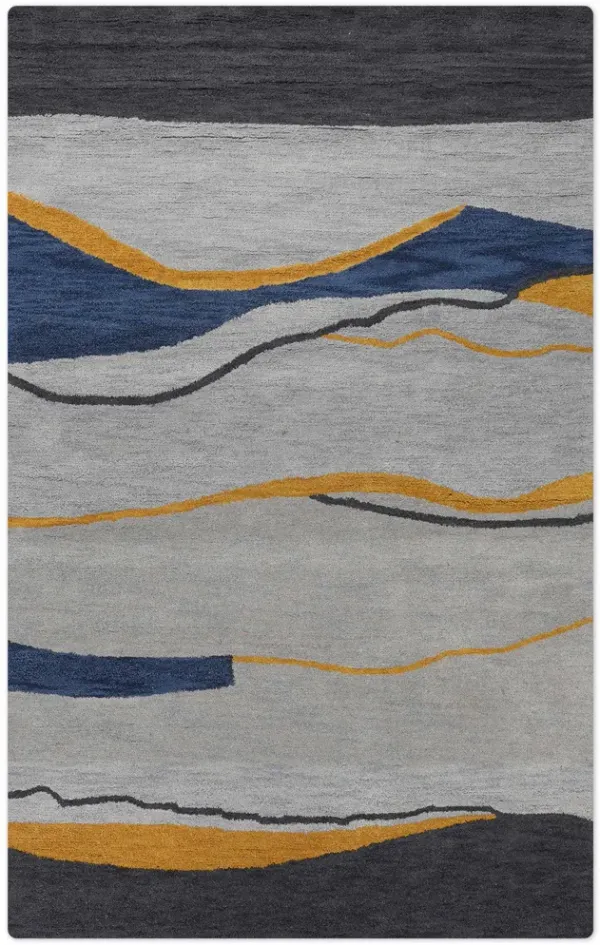 RUGSOTIC CARPETS HAND TUFTED WOOL ECO-FRIENDLY AREA RUGS  - 6'x9', Rectangle Shape, Multicolor, Contemporary Modern Design, High Pile Handmade Area Rugs for Living Room, Bed Room (K00S19)