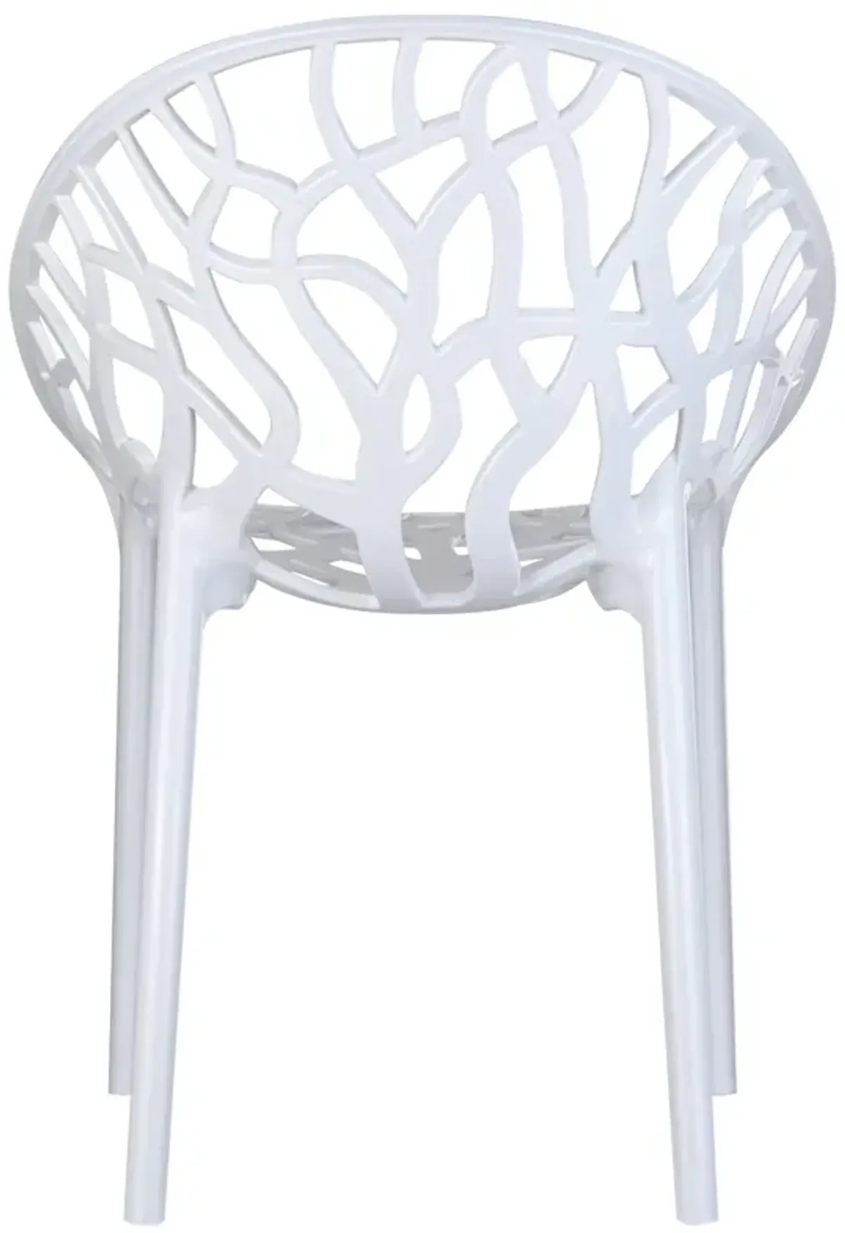 31" Red Transparent Stackable Outdoor Patio Dining Chair