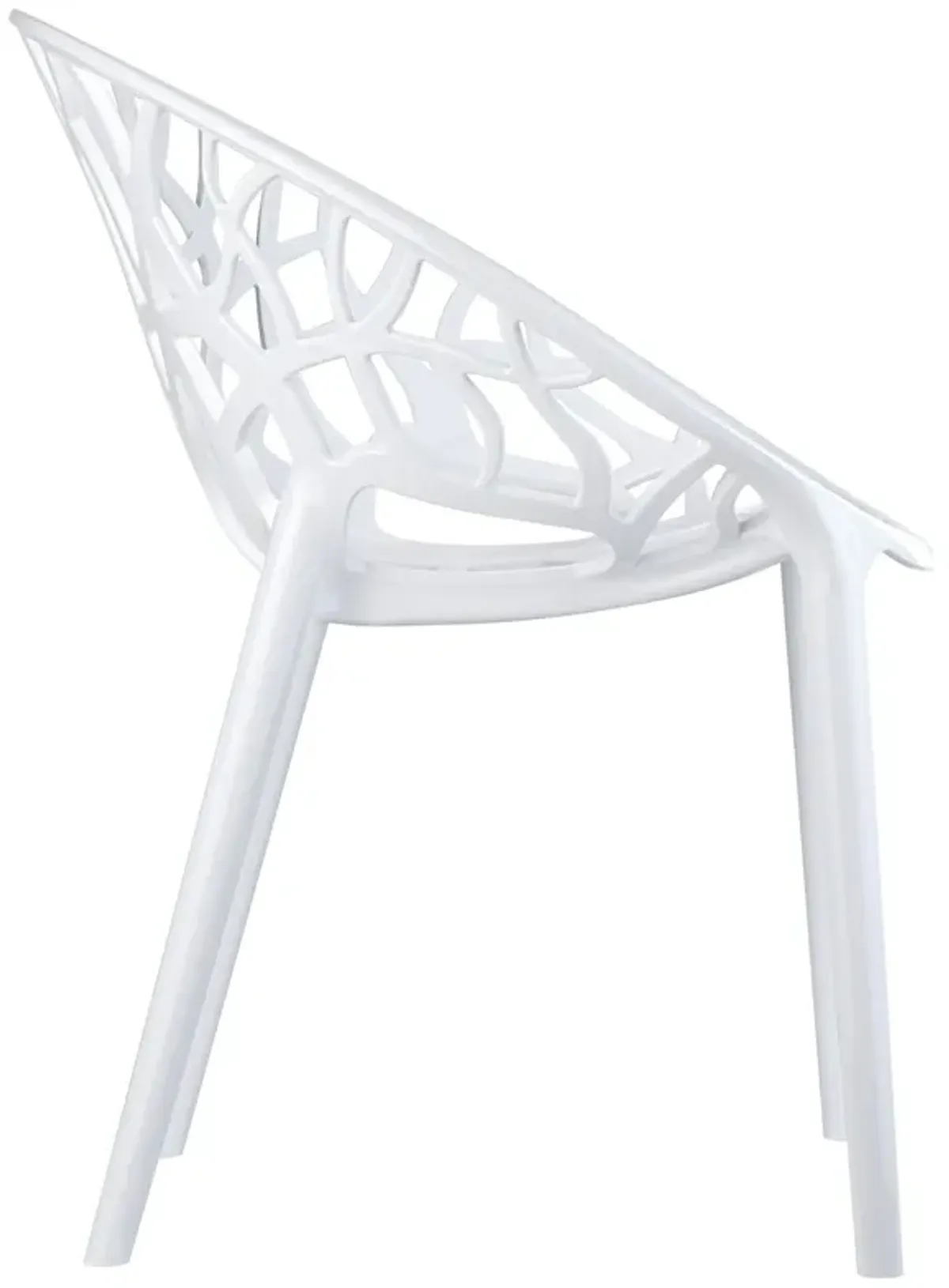 31" Red Transparent Stackable Outdoor Patio Dining Chair