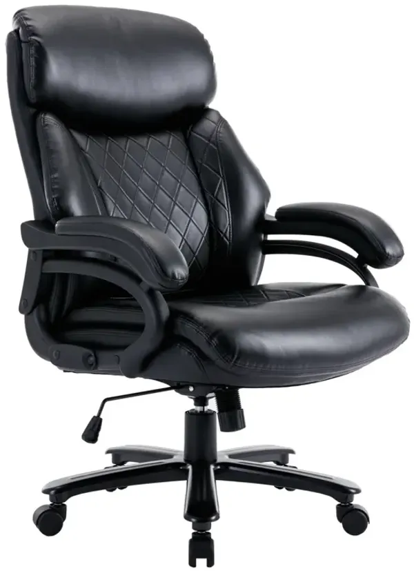 Office Desk Chair With High Quality PU Leather, Adjustable Height/Tilt, 360-Degree