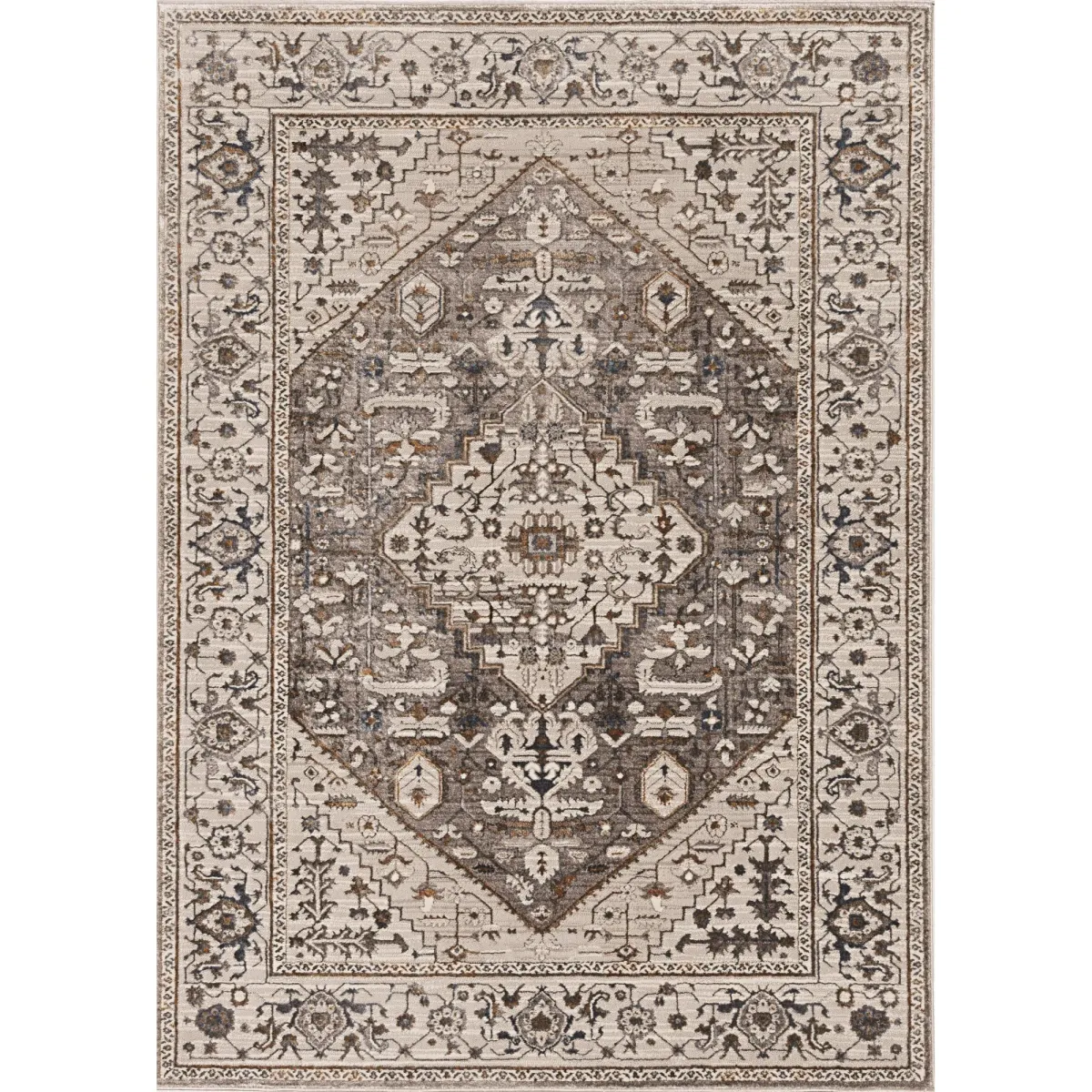 Inspire 7501 Grey Parisian Area Rug, Size - 5'3 x 7'7