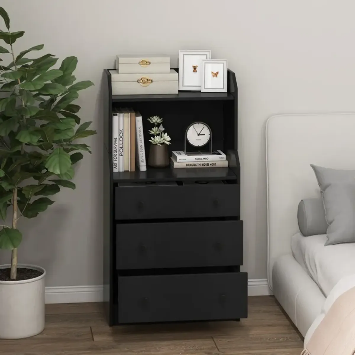 Modern Storage Dresser with Anti-toppling Device