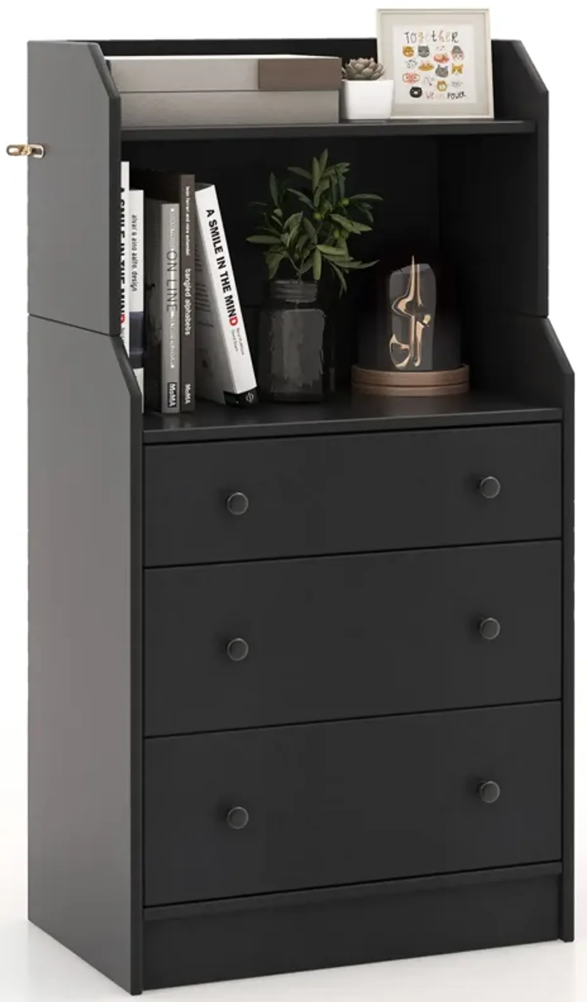 Modern Storage Dresser with Anti-toppling Device