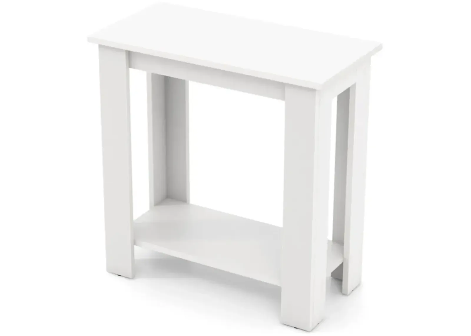 Hivvago 2-Tier Modern Compact End Table with Storage Shelf