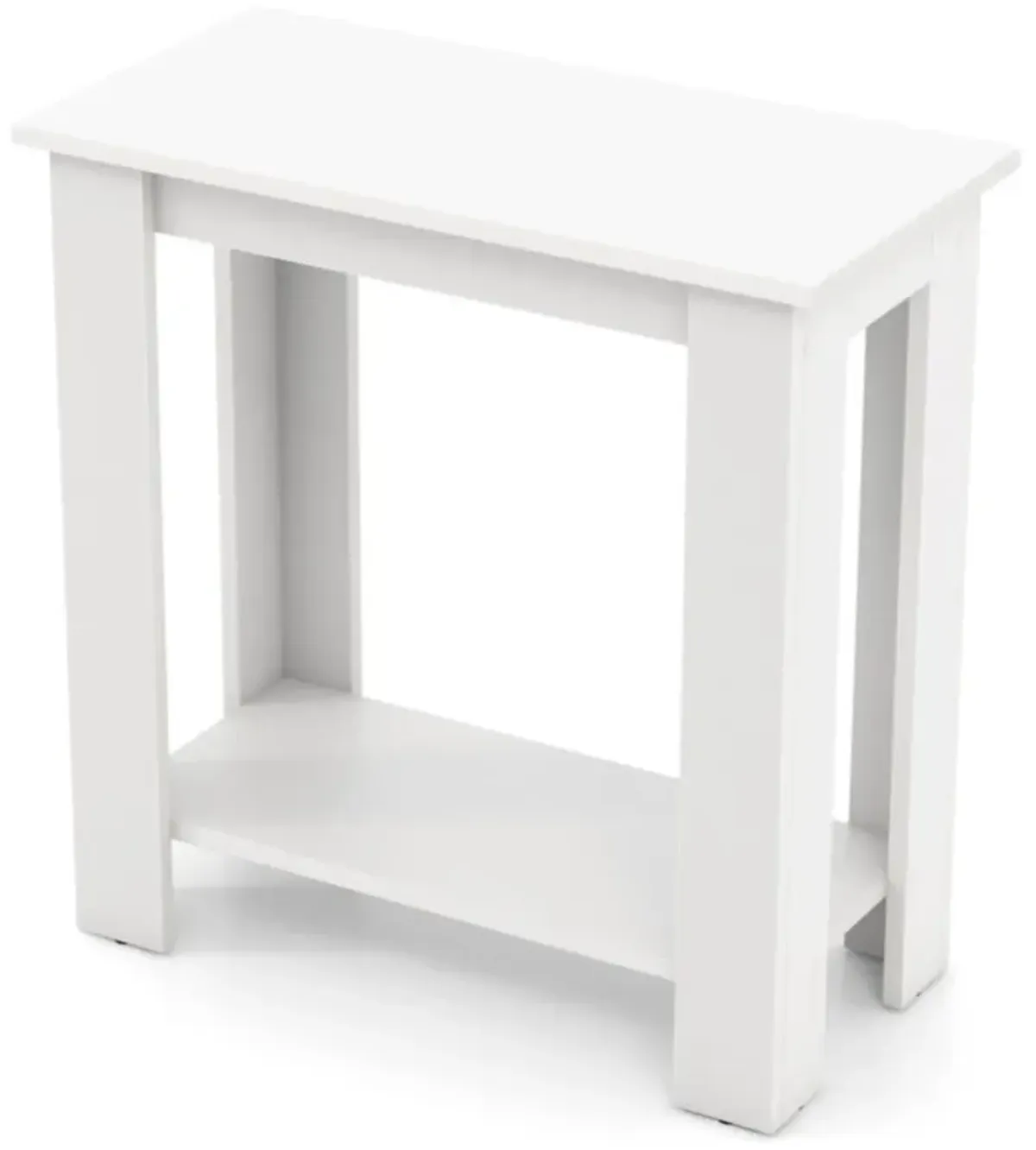 Hivvago 2-Tier Modern Compact End Table with Storage Shelf