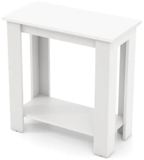 Hivvago 2-Tier Modern Compact End Table with Storage Shelf
