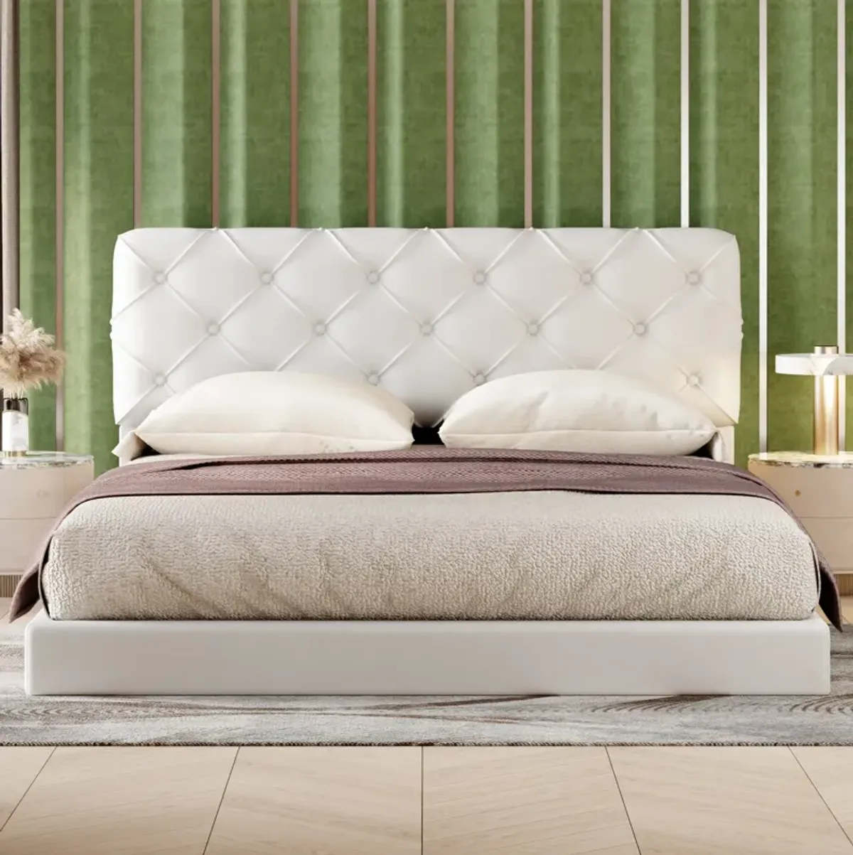 Merax Tufted Upholstered Platform Bed