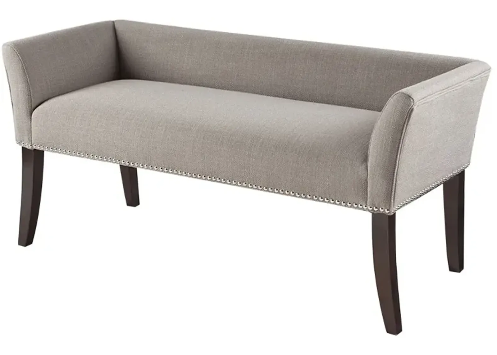 Gracie Mills Greta Solid Wood Accent Bench with Upholstered Seat and Back