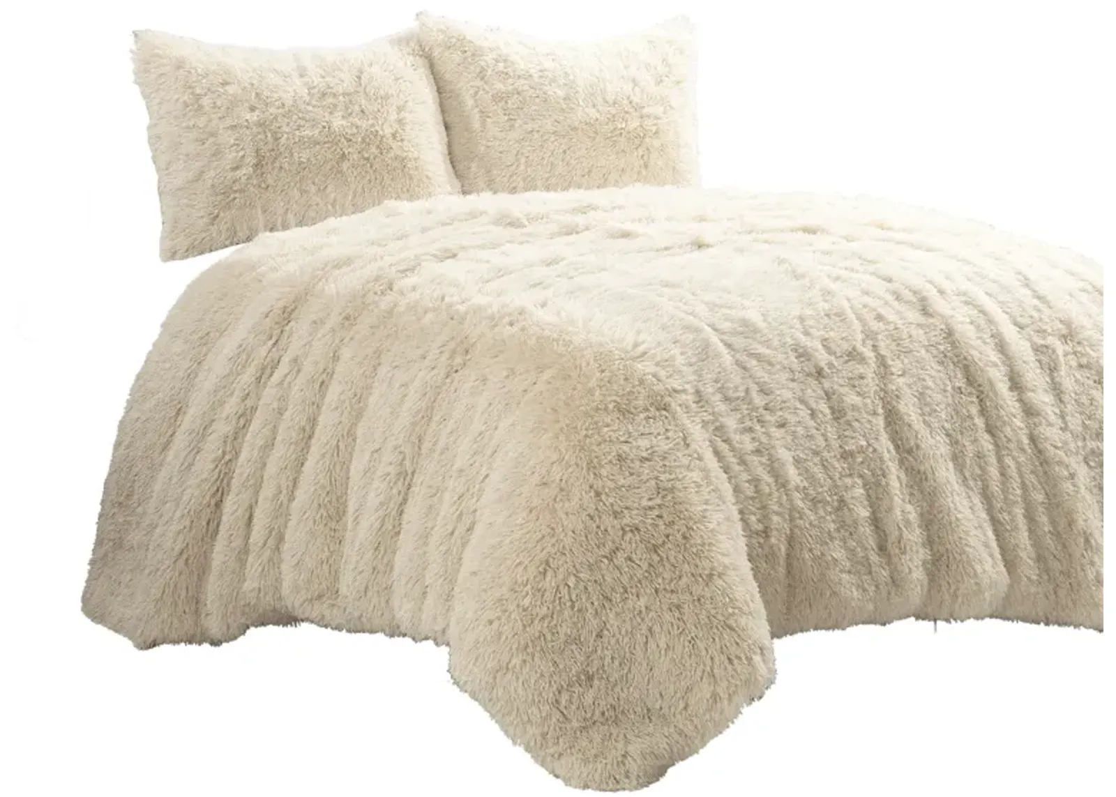 Emma Faux Fur Oversized Comforter 2-Pc Set