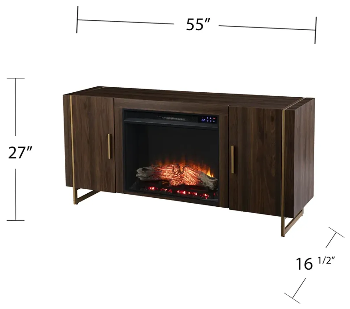 Everly Touch Fireplace Console