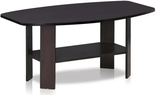 Furinno Simple Design Coffee Table, Dark Walnut