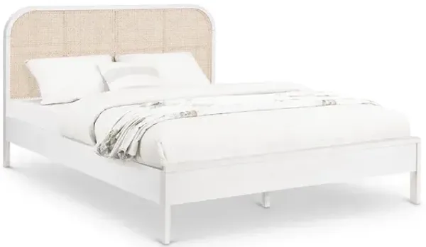 Meridian Furniture Siena White Ash Wood King Bed