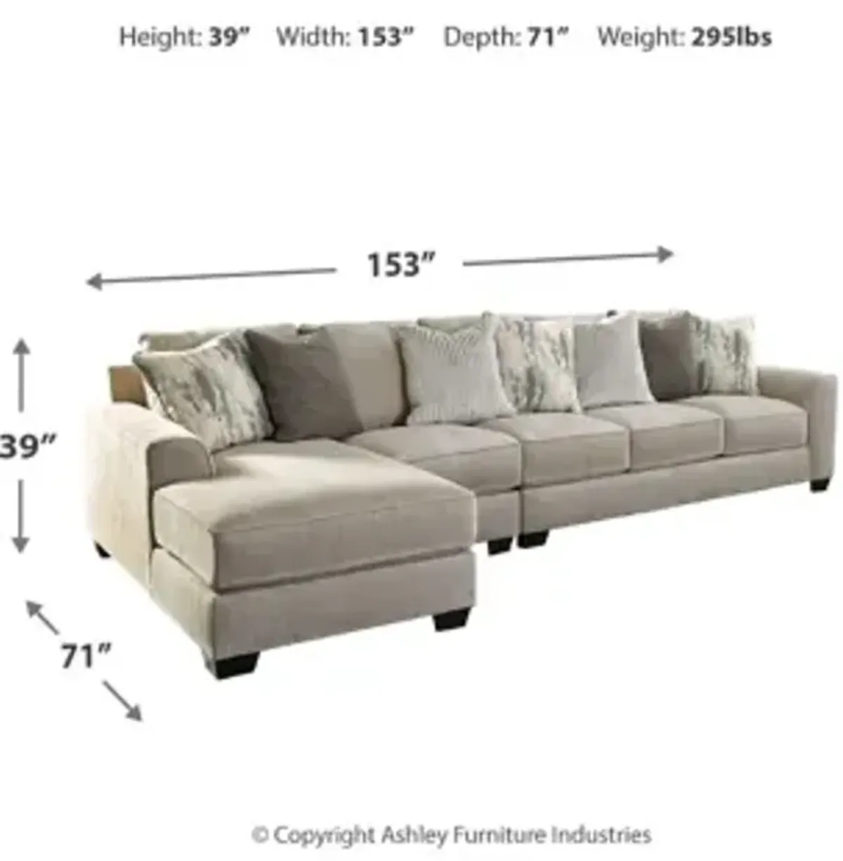 Ardsley 3-Piece Sectional with Chaise