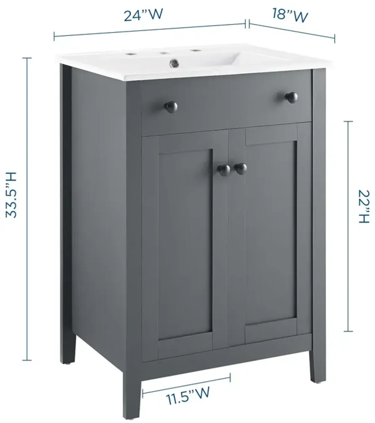 Nantucket 24" Bathroom Vanity