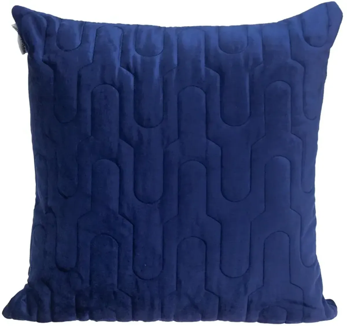 20" Blue Cotton Transitional Throw Pillow
