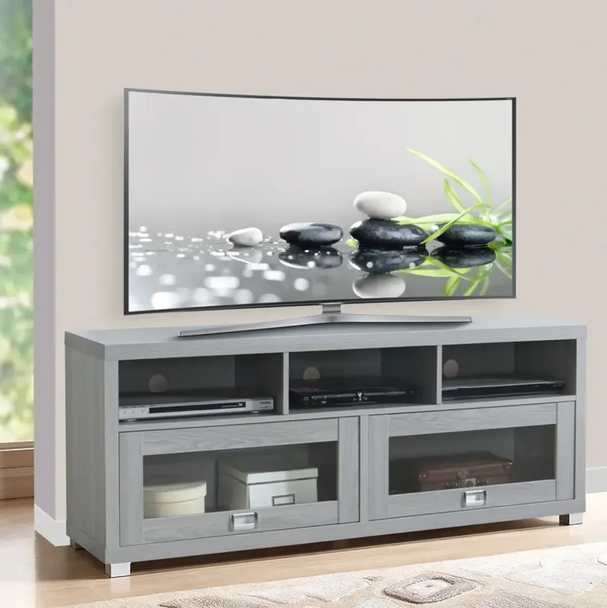 Durbin TV Stand For TVs Up To 75In, Grey