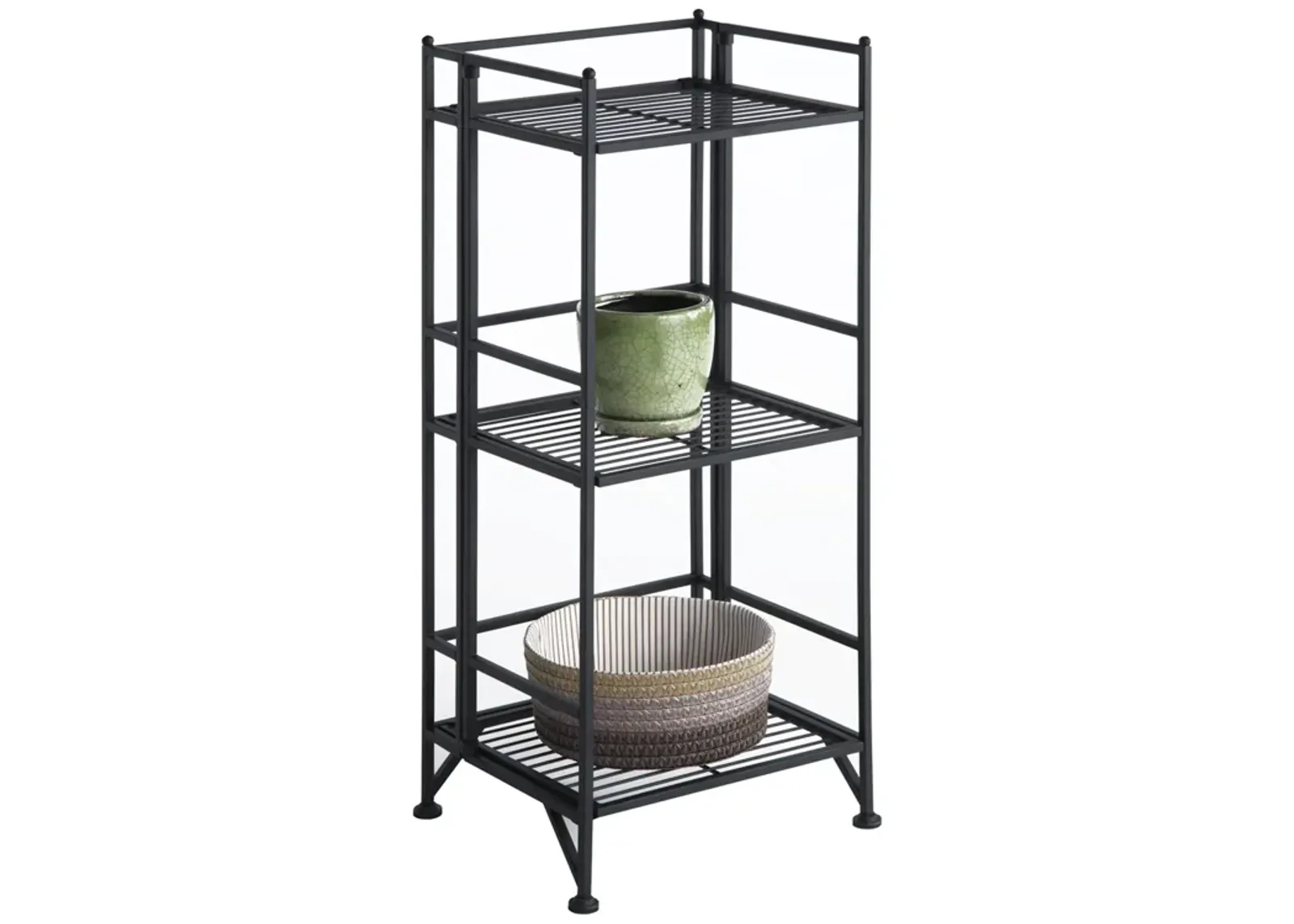 Xtra Storage 3 Tier Folding Metal Shelf