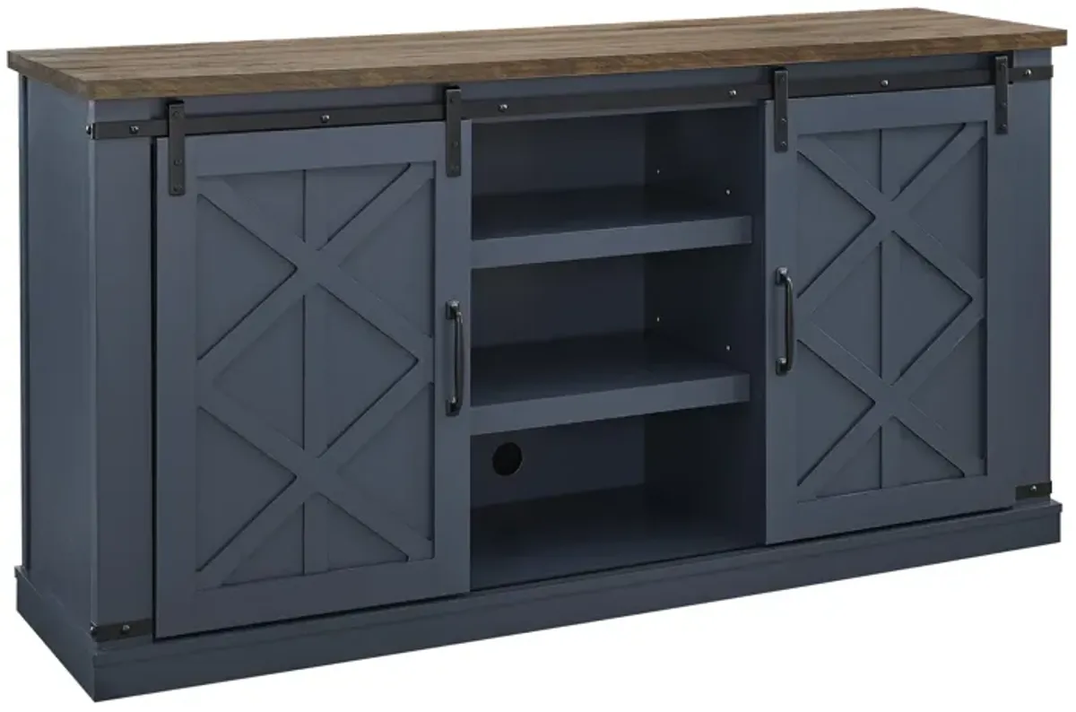 FESTIVO 58" Farmhouse Sliding Barn Door TV Stand - Fits TVs up to 65"