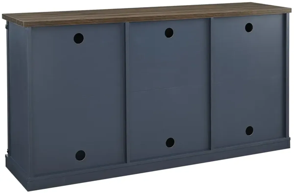 FESTIVO 58" Farmhouse Sliding Barn Door TV Stand - Fits TVs up to 65"