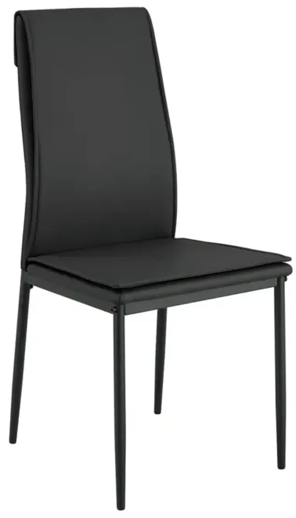 Dining Chairs Set Of 4, Black Modern Kitchen Chair With Metal Leg