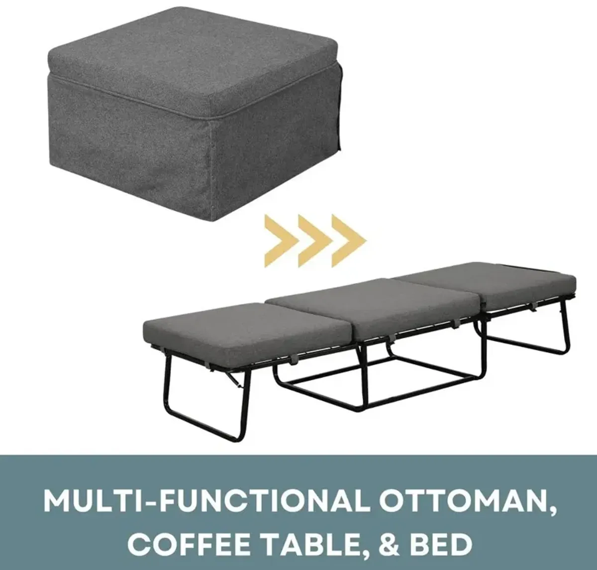 Convience Concept, Inc. Folding Bed Ottoman Coffee Table