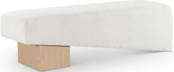 Meridian Furniture Alora Cream Fabric Bench
