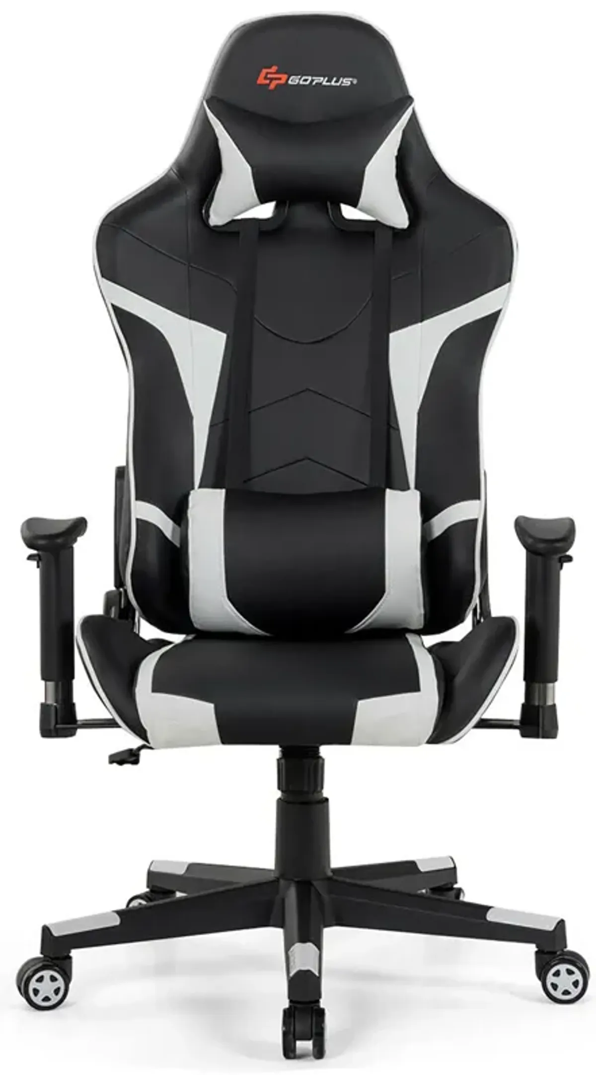 Goplus Massage Gaming Chair Reclining Swivel Racing Office Chair w/Lumbar Support Blue