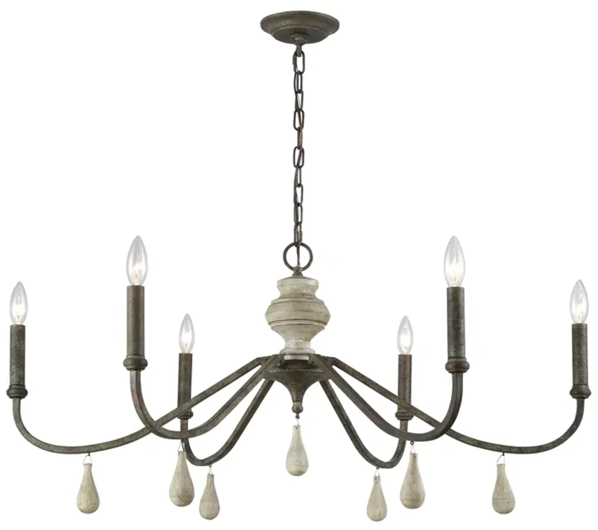 French Connection 38'' Wide 6-Light Chandelier