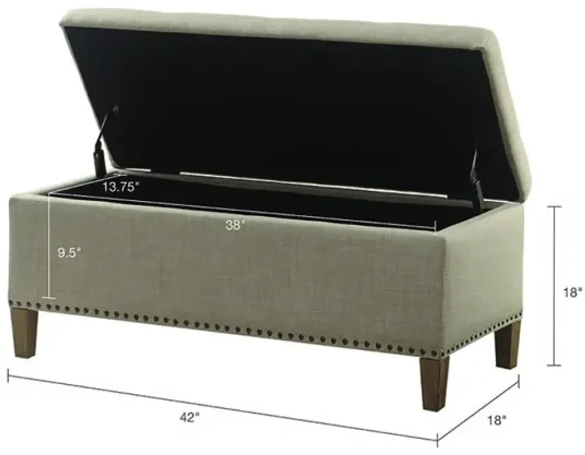 Shandra II Tufted Top Storage Bench