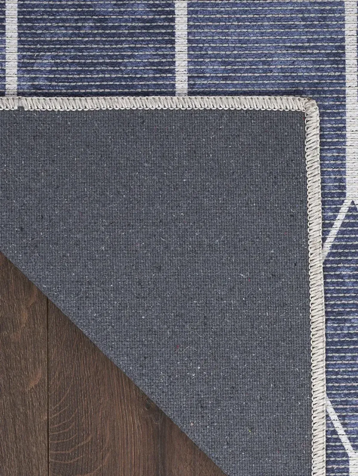 Machine Washable Series 1 SR107 Navy 2' x 6' Rug