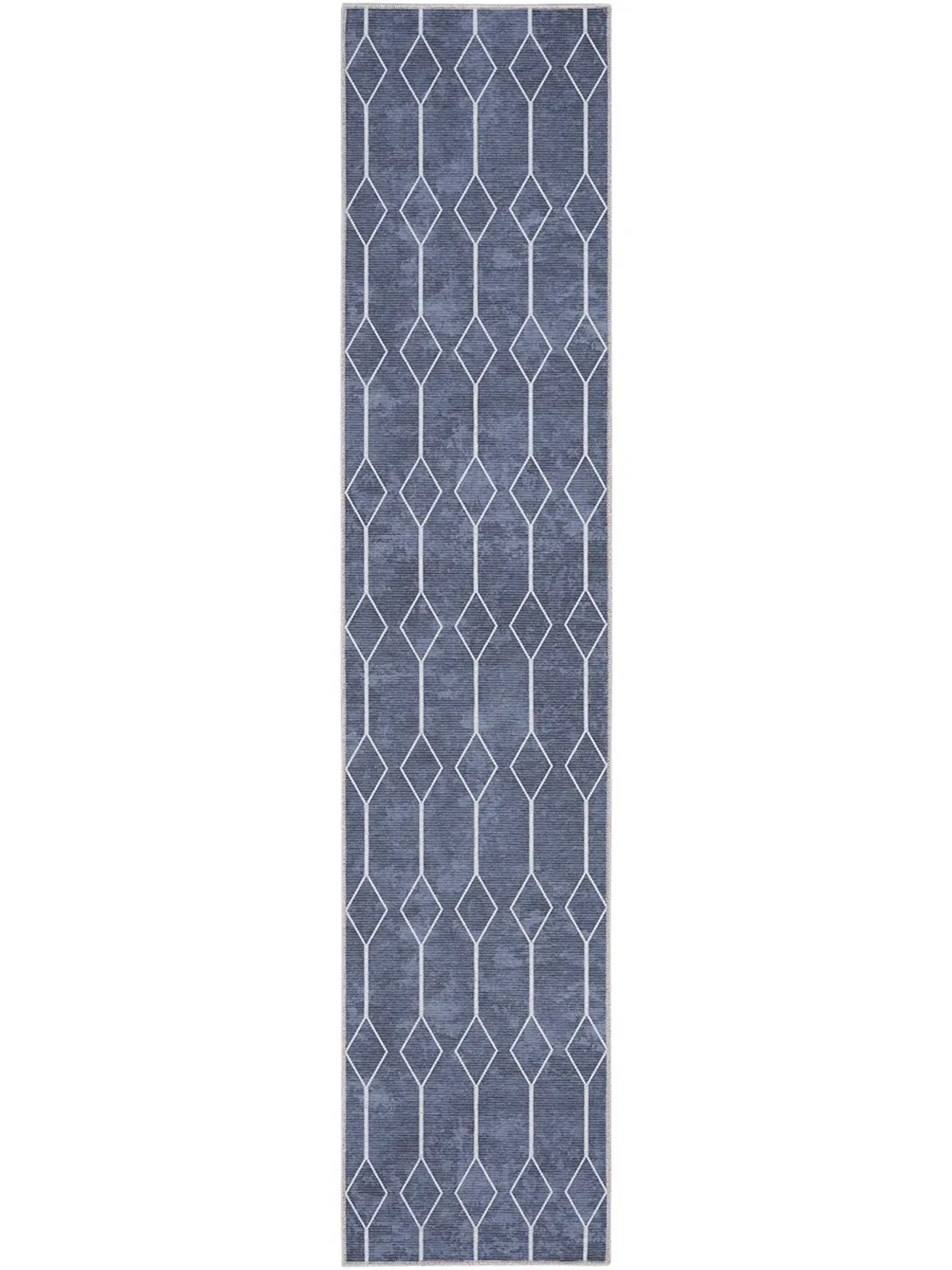 Machine Washable Series 1 SR107 Navy 2' x 6' Rug