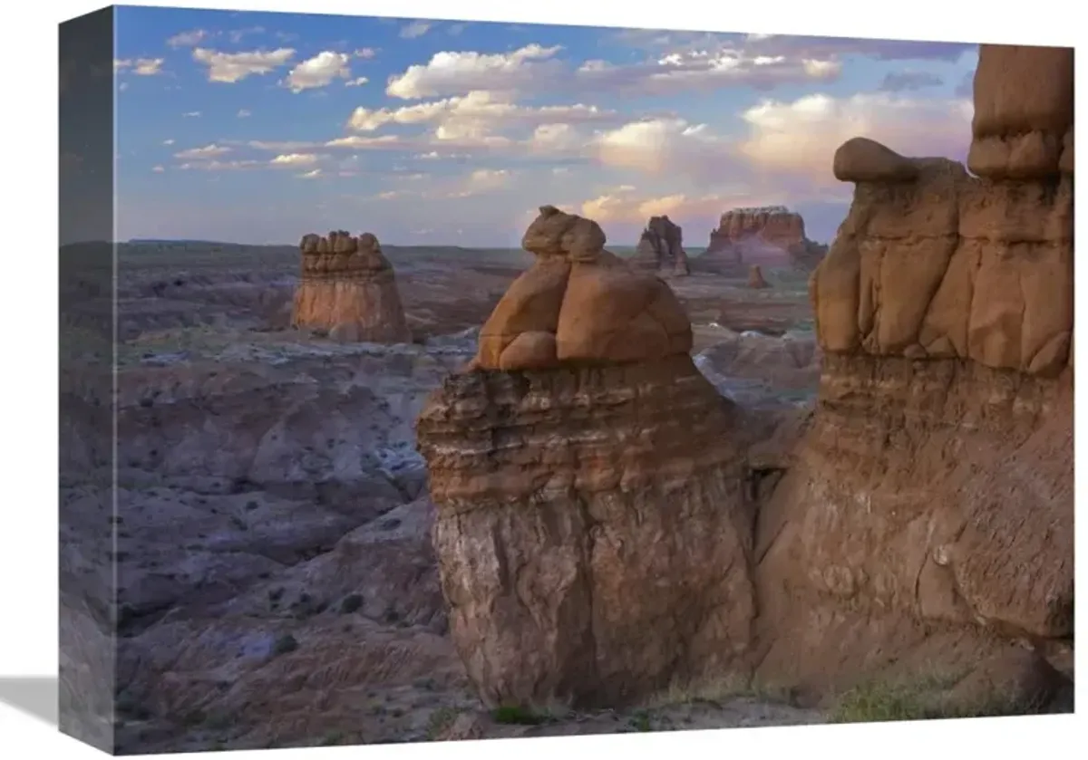 Mollys Castle seen from Goblin Valley, Utah-Canvas Art-16x12
