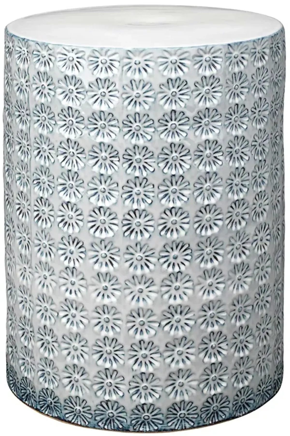 Wildflower Blue Ceramic Side Table