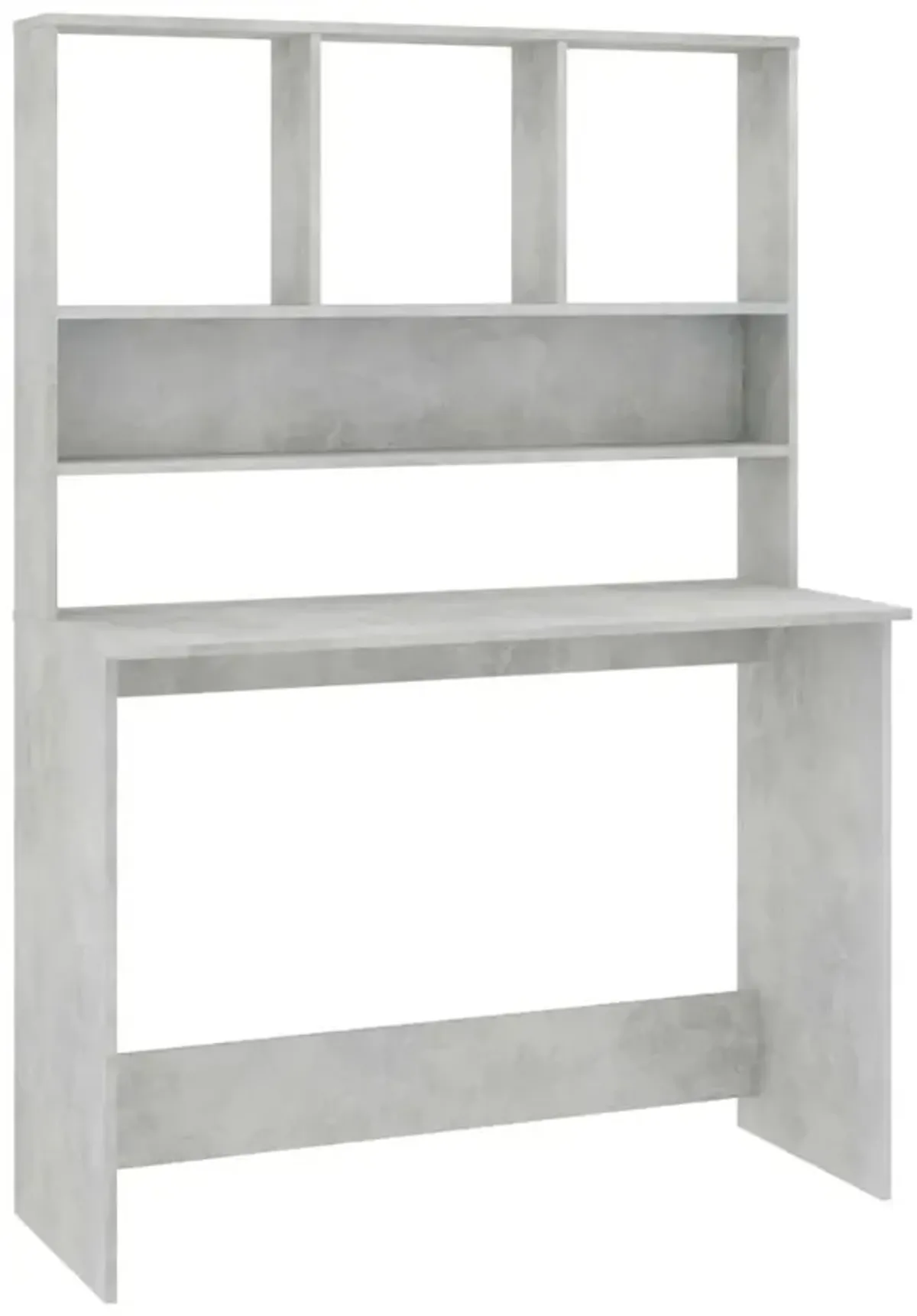 vidaXL Desk with Shelves Concrete Gray 43.3"x17.7"x61.8" Chipboard, 800391