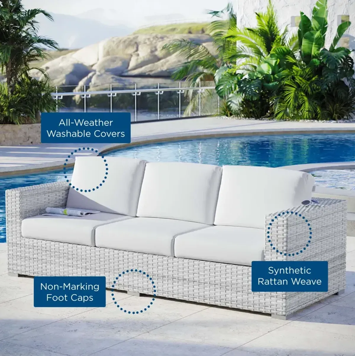 Modway - Convene Outdoor Patio Sofa