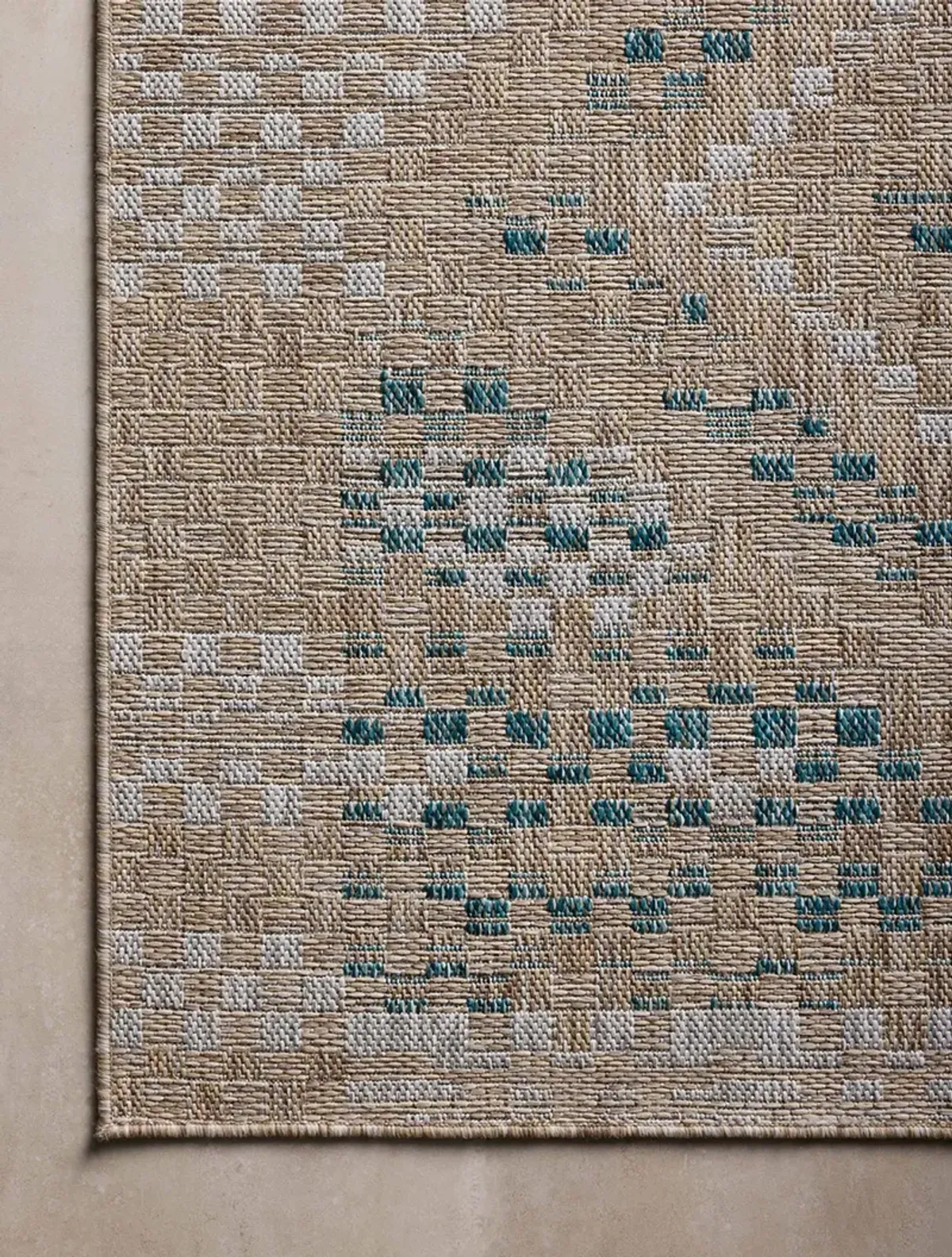 Topanga Natural/Aqua 9'2" x 12'0" Area Rug by Amber Lewis x Loloi