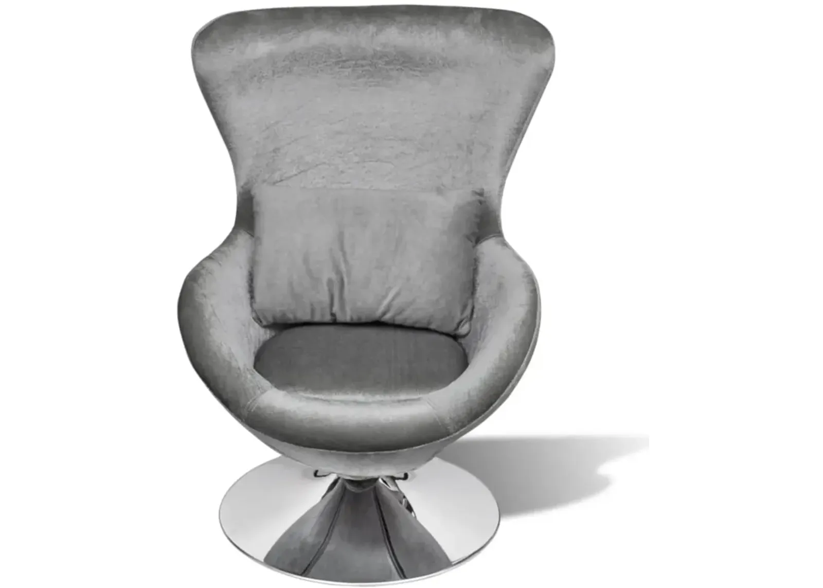 vidaXL Armchair with Egg Shape Silver