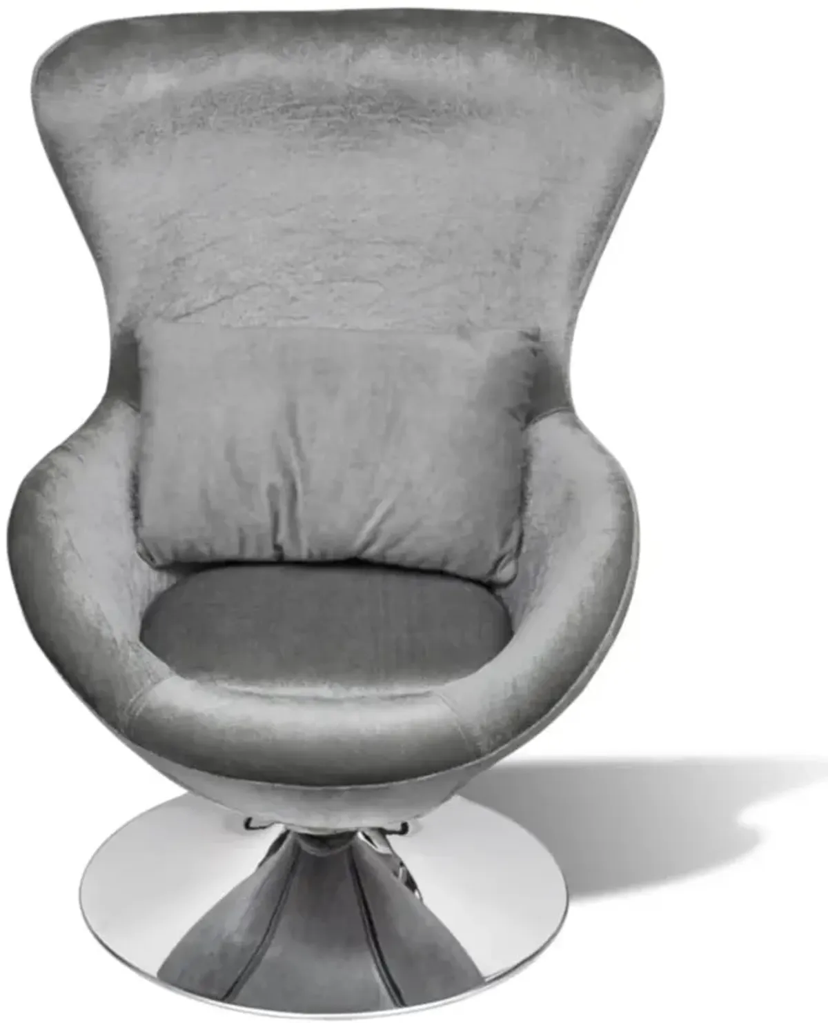 vidaXL Armchair with Egg Shape Silver