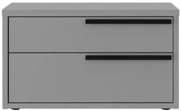 Casabianca Home Carter Right Nightstand In Gray Matte