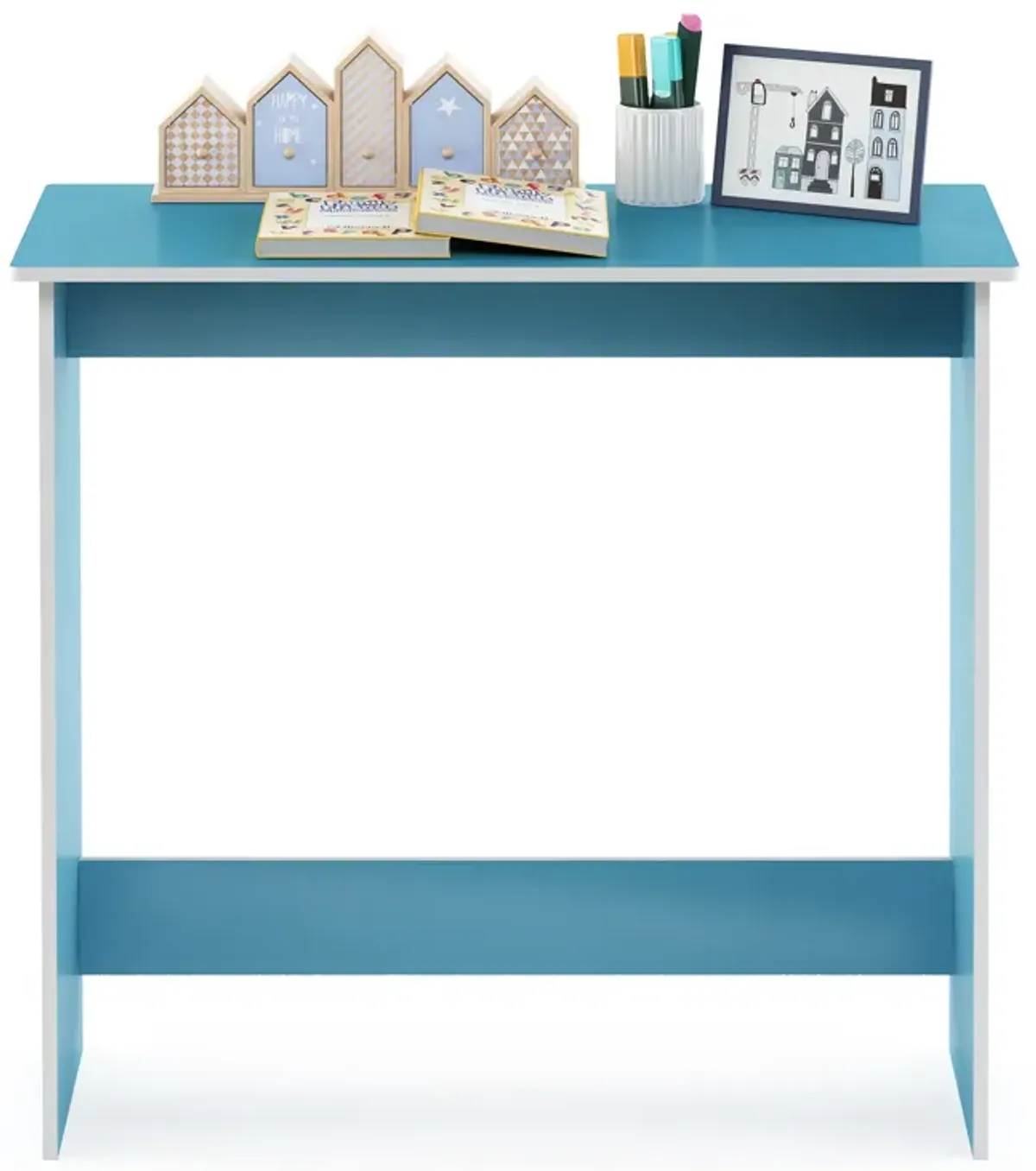 Furinno Furinno 14035 Simplistic Study Table, Light Blue/White