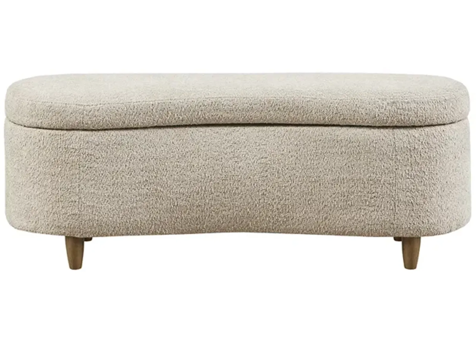 Gracie Mills Earnest Stylish Boucle Flip Top Storage Bench