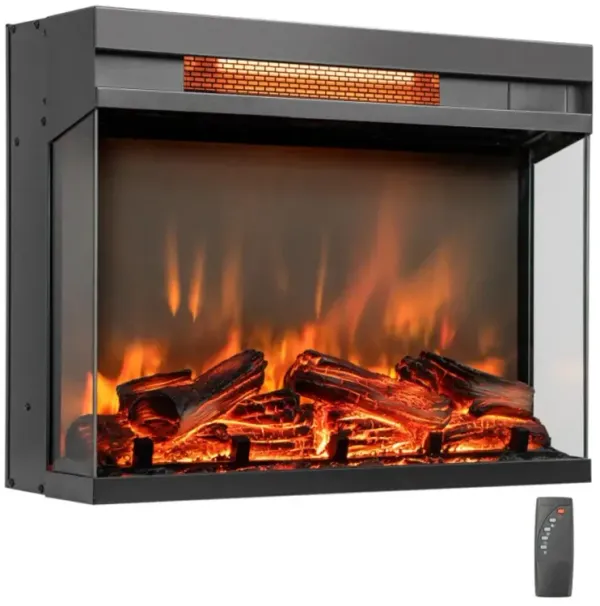 Hivvago 23-inch 3-Sided Electric Fireplace Insert with Remote Control