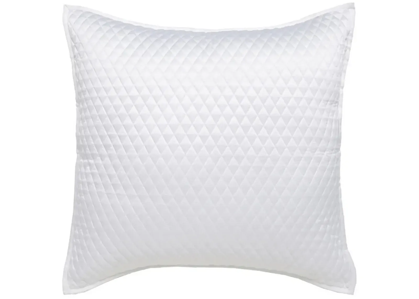 Kahn 26 Inch Hand Stitched Sateen Euro Pillow Sham, Cotton Fill-Benzara