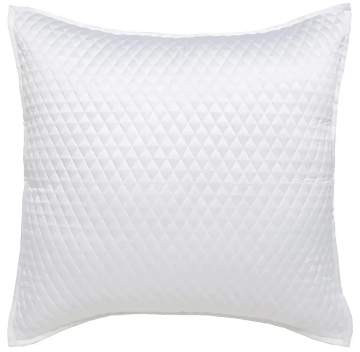 Kahn 26 Inch Hand Stitched Sateen Euro Pillow Sham, Cotton Fill-Benzara