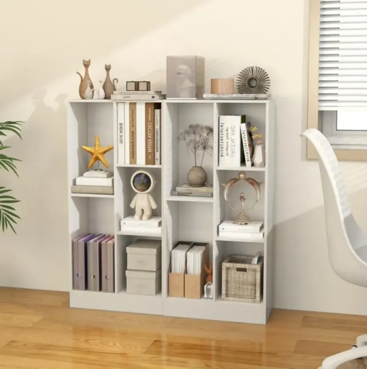 41 Inches 5-Cube Floor Bookcase with 2 Anti-Tipping Kits