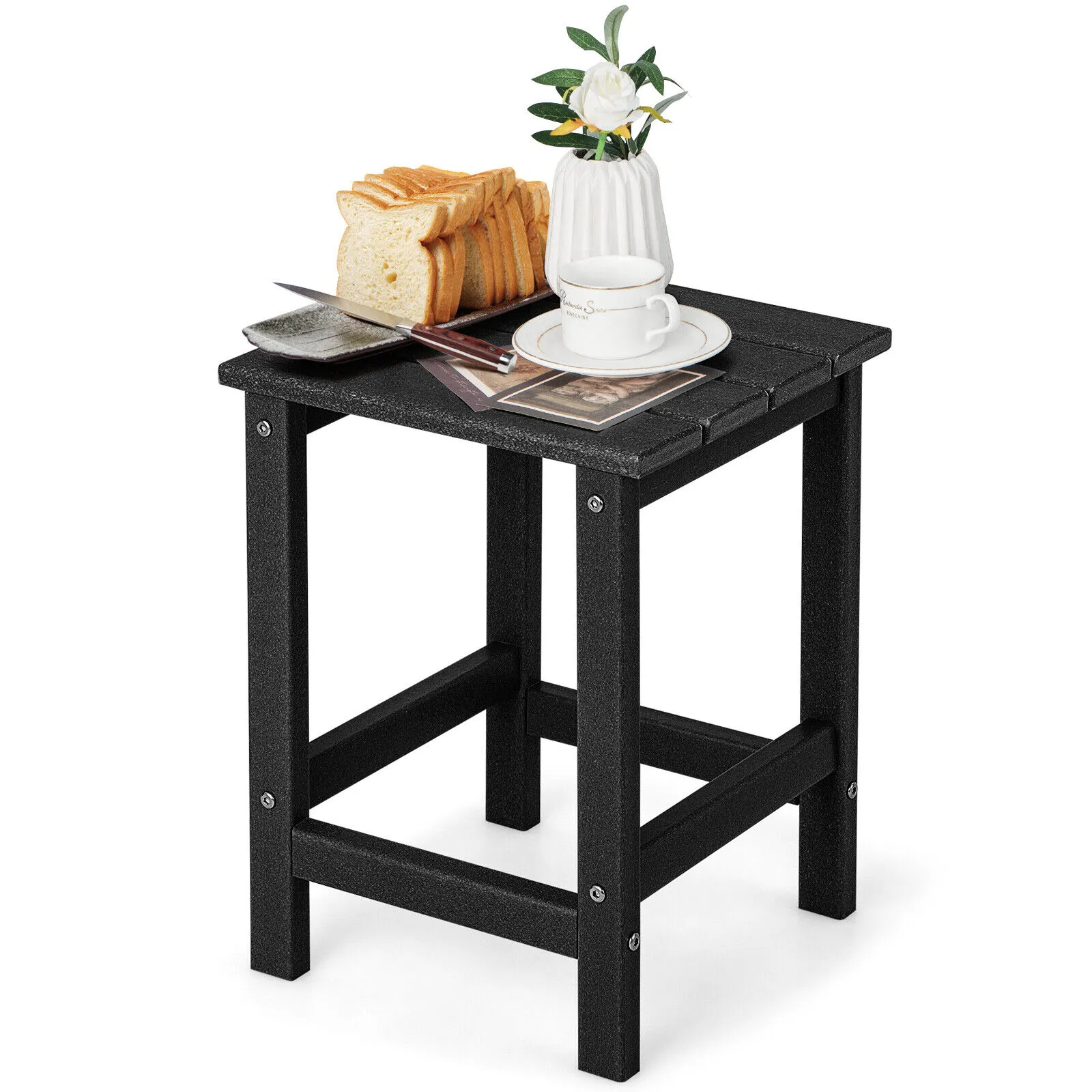 14 Inch Square Weather-Resistant Adirondack Side Table