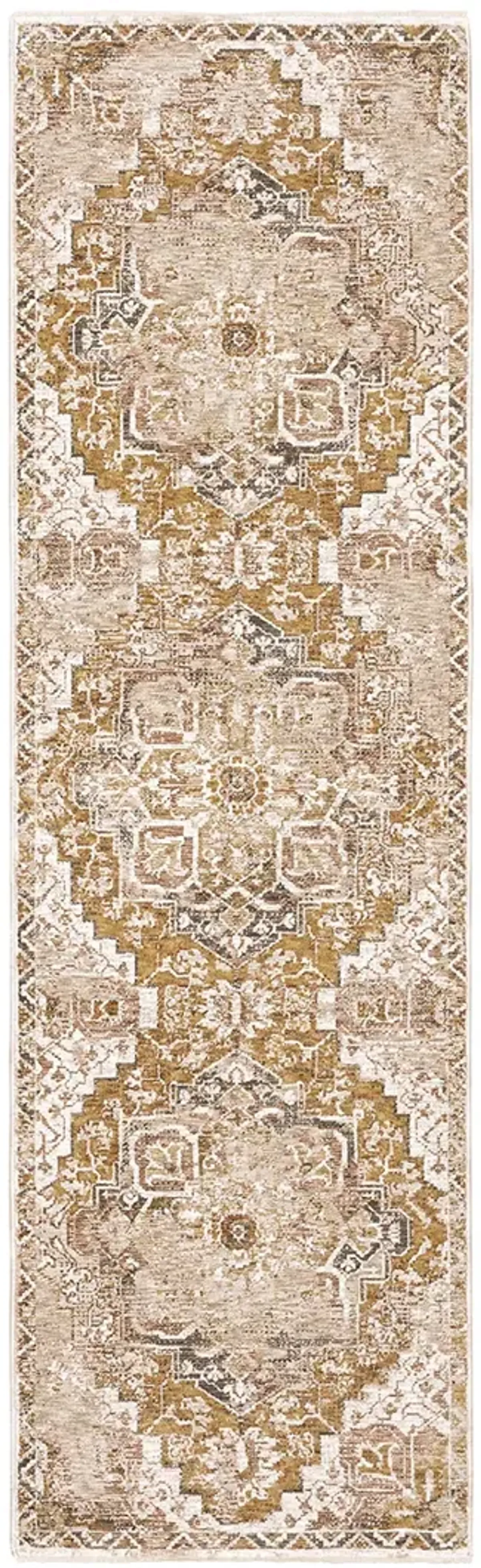 Maharaja 2'3" x 7'6" Gold Rug