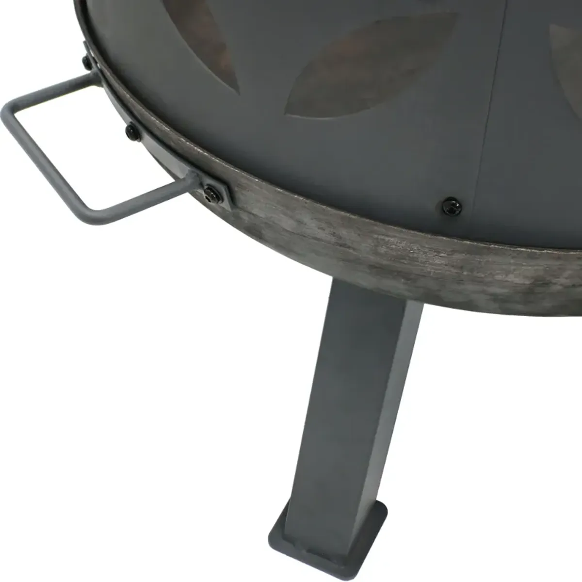 Sunnydaze 26 in Retro Cast Iron Fire Pit with Spark Screen